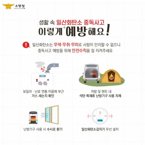 일산화탄소 중독 예방 홍보 전단